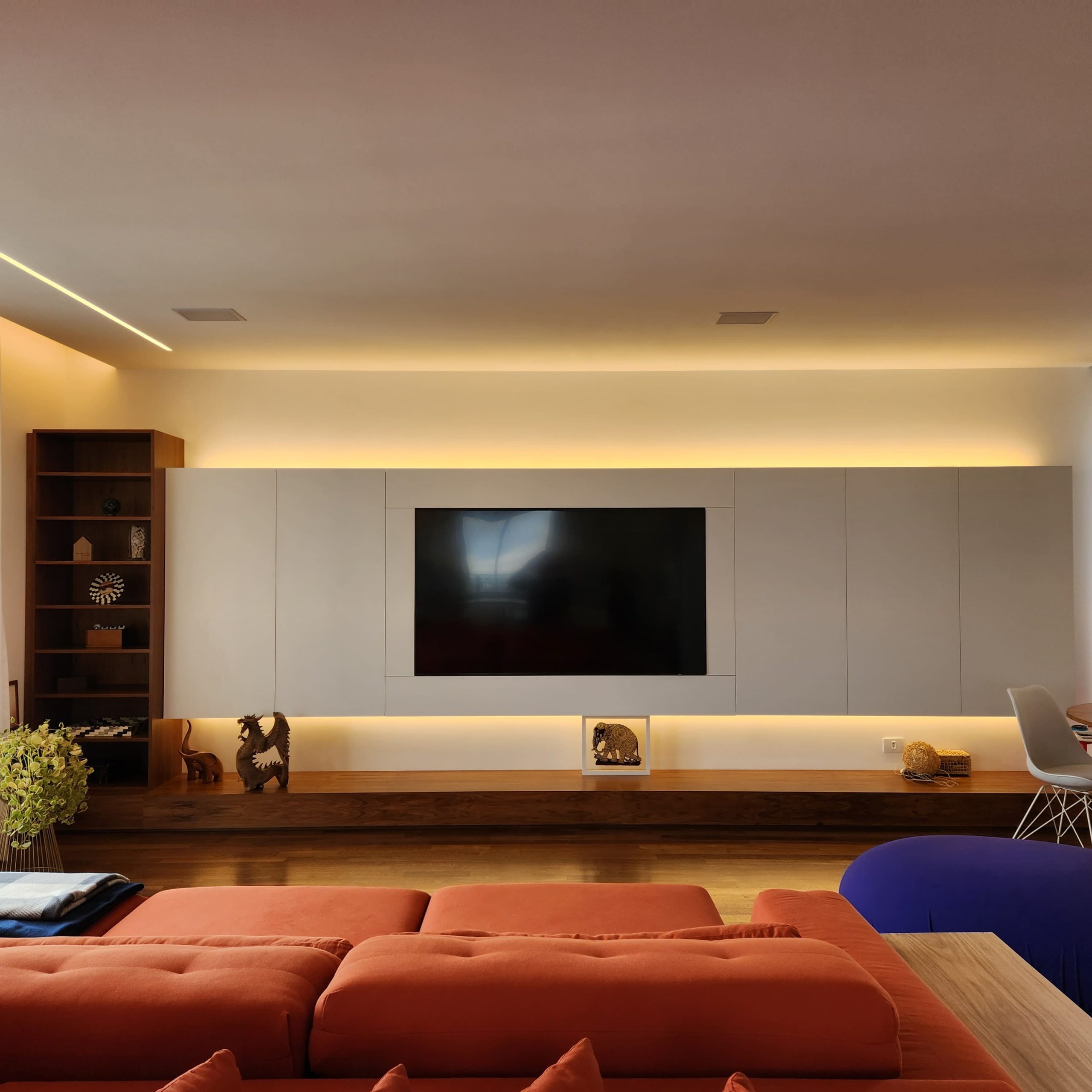 painel de TV com LED, móveis sob medida em curitiba